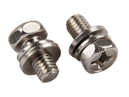 Beli ASME Standar Cross Recessed Socket Hex Head Bolts dengan Spring Washer dan Plain Washer Assemblies online manufacture