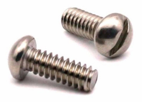 Beli ASME/ANSI B 18.6.3/QJ2837 Bolt Kepala Bulat Slotted / Sekrup Mesin dengan Penutup Benang Penuh online manufacture