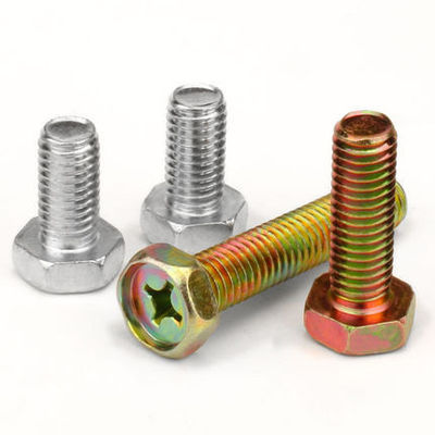 membeli Baja Karbon Galvanis M4-M8 Cross Socket Hex Head Bolts dengan Indentasi GB29.2 UNC Thread pembuatan online