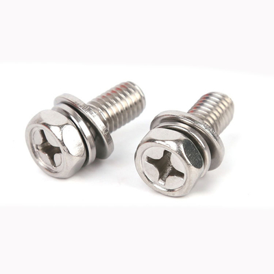 Beli GB 9074.13 Cross Recessed Hex Bolt dengan Indentation, Single Coil Lock Washer dan Plain Washer Assemblies online manufacture