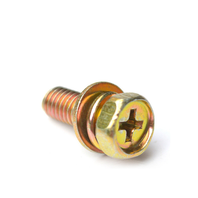 Beli Hexagon Head Colorful Zinc Plated Carbon Steel Gr. 4.8 Bolt untuk Konstruksi dengan Indentasi dan Spring Washer online manufacture