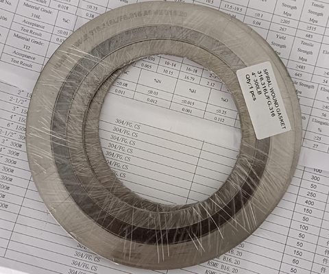 Beli Baja tahan karat 316 cincin luar dan cincin dalam spiral luka gasket untuk ASME B16.5 Flange 3.2mm/4.5mm online manufacture