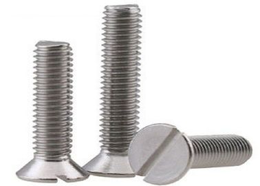 Beli Sekrup Kepala Countersunk Slotted Stainless Steel Berlapis Seng ANSI / ASME Standard online manufacture