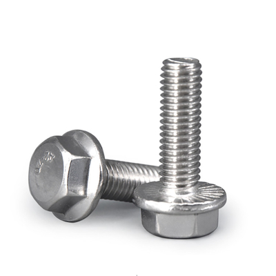 Metrik Stainless Steel Hex Cap Bergerigi Flange Bolt Dengan Kacang