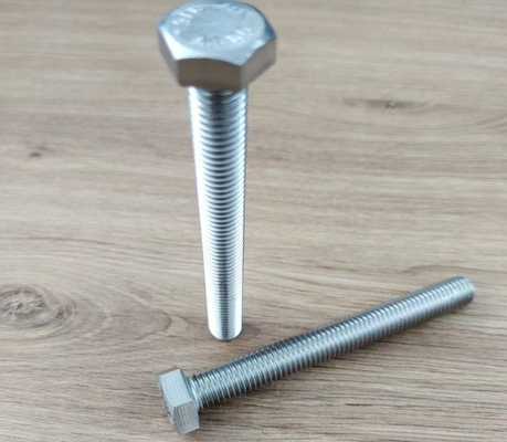 Stainless Steel 18 - 8 Benang Kasar Penuh Hex Kepala Ketuk Baut Dengan Kepala Enam Sisi