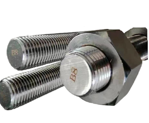 Stud Benang Kontinyu Gigi Kasar / Baut Stud ASTM A193 B8 Baja Staninless