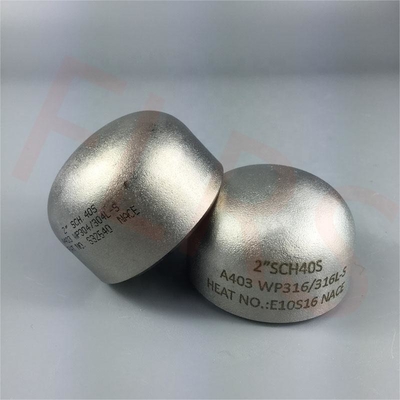 ASTM A403 WP316 / 316L Butt-weld Steel End Cap Bersertifikat Ganda Untuk Tangki Baja