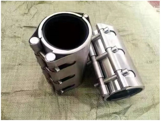 Clamp pipa tunggal perbaikan pipa dengan EPDM Liner dan rentang tekanan 0,8-2,5 Mpa