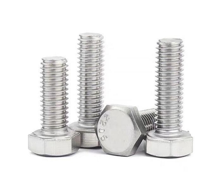 Baja tahan karat dupleks 2205 Bolt kepala heksagonal untuk minyak kimia laut dan konstruksi