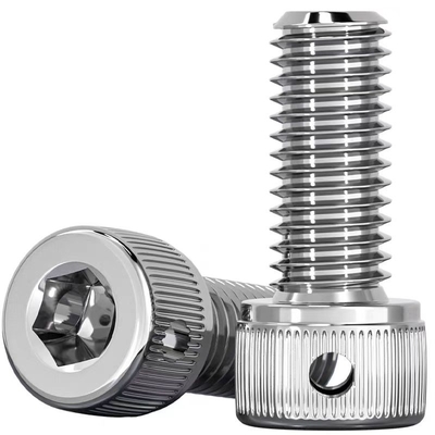 Korosi tahan Hex Socket Cap Kepala Mesin sekrup dengan lubang kawat di kepala SS304 atau SS316