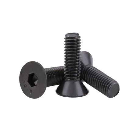 Baja Karbon Kekuatan Tinggi10.9 Allen Countersunk Head Screw Full Thread Standar DIN7991