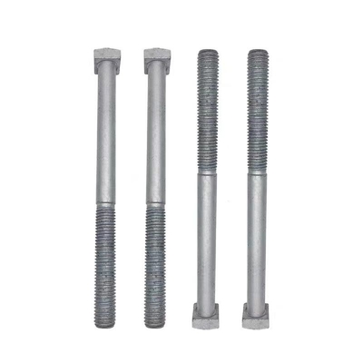 UN Thread Extension Rod Square Head Bolt dalam Gray / Silver untuk Hot Dip Galvanized Fastening Disesuaikan