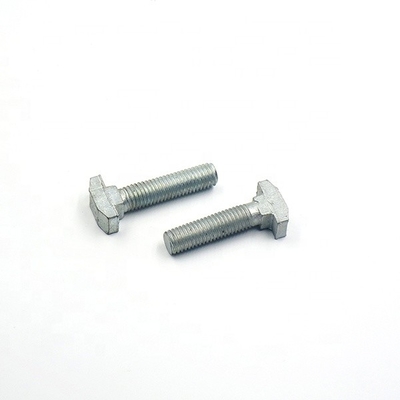 T-bolt kepala palu persegi datar yang ditempa dengan lapisan galvanis panas