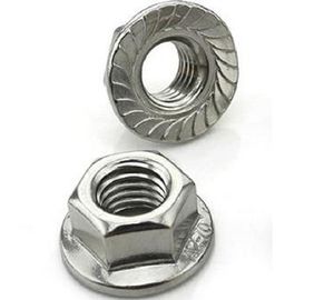 Carbon Steel / Stainless Steel Hex Flange Nuts M5 - M20 Dengan Benang Kasar / Halus