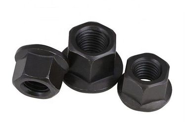 Black Plating M6 - M48 Hex Flange Nuts, Hex Collar Nut DIN 6331 Standard