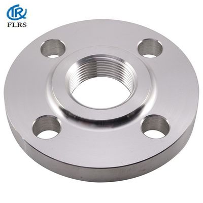 ASME / ANSI / DIN Baja karbon tempa / baja tahan karat / baja paduan Flange Berulir Untuk Mesin Bangunan Perkotaan / Industri
