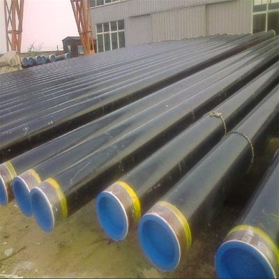 Hitam Dicat ASTM A53 Bevel End ERW EFW Steel Pipe