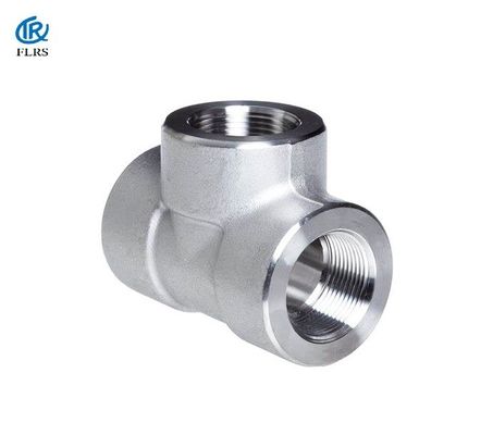 Ditempa SS BSPP NPT Threaded Socket Weld Equal Tee
