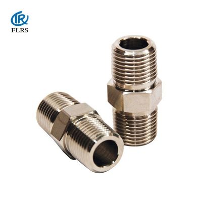 MOC SS304 Gas Oil NPT BSPT Threaded Hex Pipe Nipple
