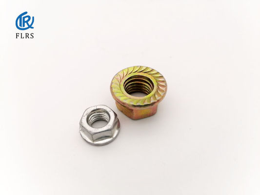 Gr5 M6 Hex Kepala Bergerigi Flange Lock Nut DIN6923 Polos Selesai