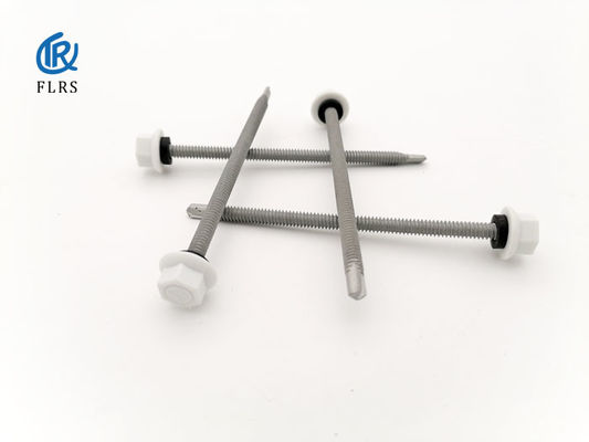 Hex Nylon Flange Head Self Drilling Steel Screw Permukaan Lapisan Antikorosi Kelas Tinggi