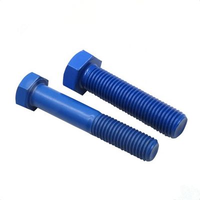 M2-M52 Warna-warni PTFE Coating Hex Head Bolt dengan Benang Penuh / Setengah UNC / UNF / BSW