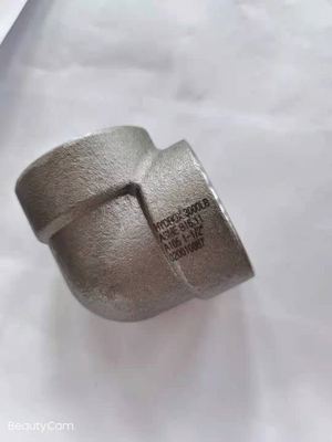 Kelas 3000LB Steel Pipe Fitting SW Equal 90 Derajat Siku ASME B16.11