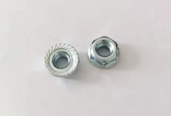 Galvanized Carbon Steel Hex Bergerigi Flange Nuts 4.8 Grade DIN6923